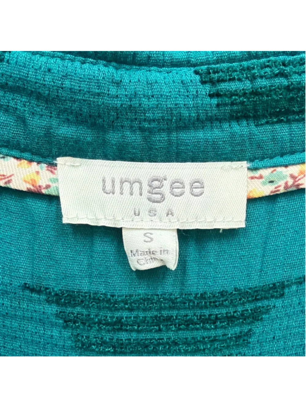 Umgee USA Green Teal Polka Dot Midi Dress Sz Small!